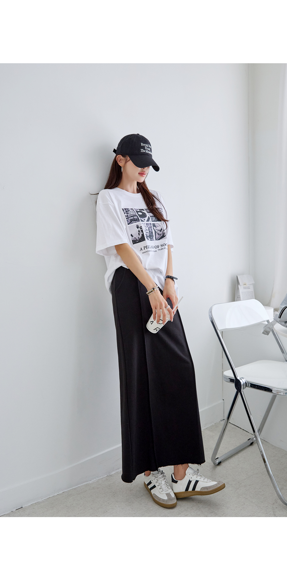 [55~88] 활용도 높은 데일리 아이템♥ 편안한 착용감&멋스러운 디테일! 세로핀턱 허리밴딩 롱 스커트 #NAK MADE. 상세 이미지 19